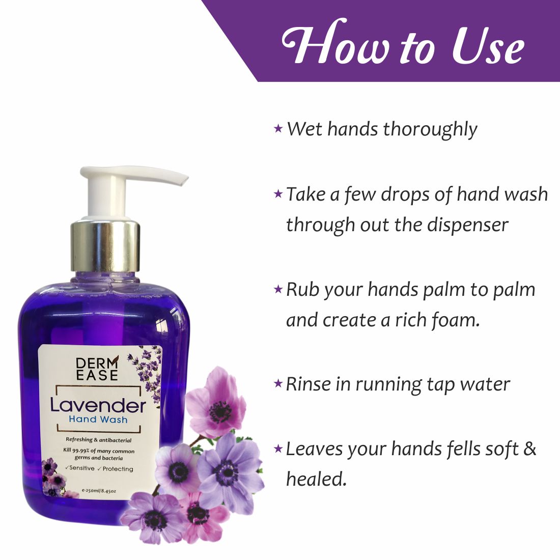 DERM EASE Lavender Hand Wash
